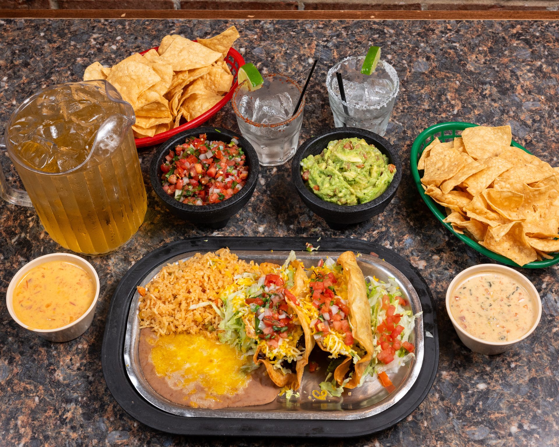 The full menu is served at the bar